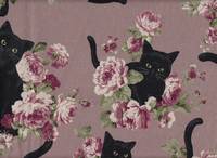 Wachstuch Old Rose Cat ash rose Wachstuch Old Rose Cat ash rose