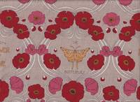 Wachstuch Poppy and butterflies beige Wachstuch Poppy and butterflies beige