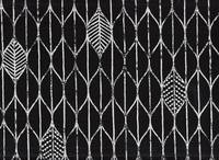 Wachstuch Leaf Pattern black Wachstuch Leaf Pattern black