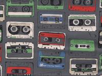 Wachstuch Mix Tape grau Wachstuch Mix Tape grau