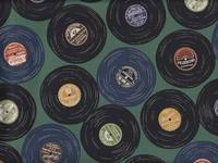 Wachstuch Vinyl Record green Wachstuch Vinyl Record green
