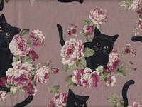 Wachstuch Old Rose Cat ash rose Wachstuch Old Rose Cat ash rose