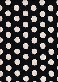 Wachstuch Natural dots black Wachstuch Natural dots black