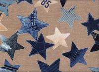 Wachstuch Denim Star beige Wachstuch Denim Star beige