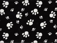Wachstuch Pfoten schwarz Wachstuch Pfoten schwarz