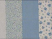 Wachstuch Patch & Punkte blau Doubleface Wachstuch Patch & Punkte blau Doubleface