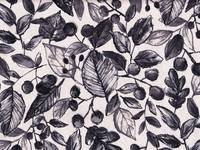 Wachstuch Autumn leaves black Wachstuch Autumn leaves black