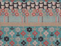 Wachstuch Blumen Patch hellblau Wachstuch Blumen Patch hellblau