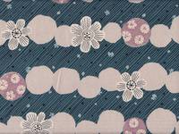 Wachstuch Border Flower blue (Canvas) Wachstuch Border Flower blue (Canvas)
