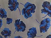 Wachstuch Mattina Flower 145 gray blue Wachstuch Mattina Flower 145 gray blue