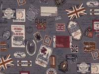 Wachstuch Travel gray Wachstuch Travel gray