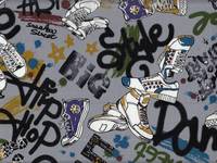 Wachstuch Graffiti grau Wachstuch Graffiti grau