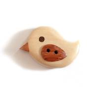 Holzknopf Vogel Holzknopf Vogel