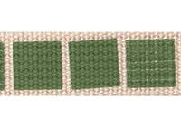 Gurtband Vierecke grün 2,5cm